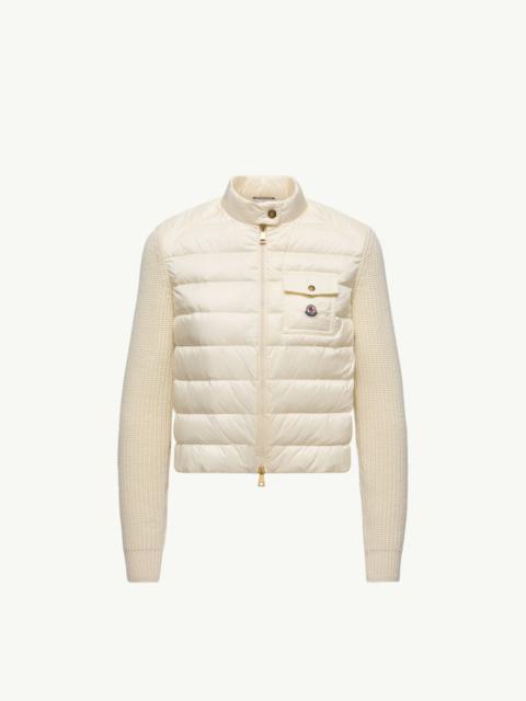 Padded Wool Zip-Up Cardigan