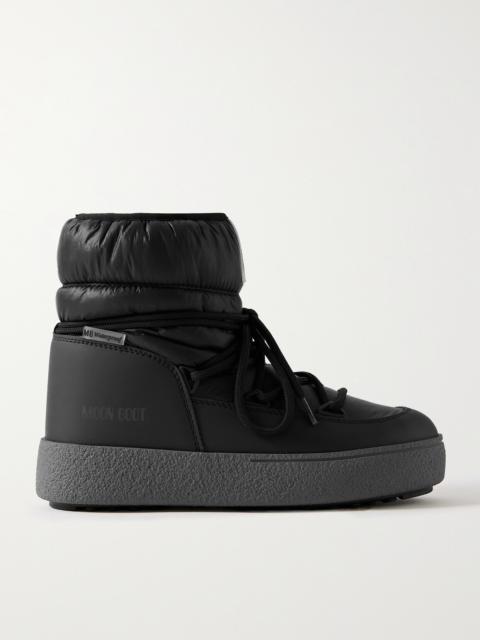 Ltrack Quilted Shell And Faux Leather Snow Boots