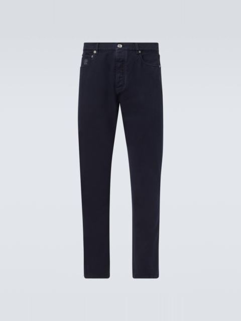Mid-rise straight jeans