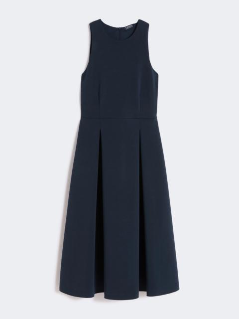 Long flared scuba jersey dress - ULTRAMARINE