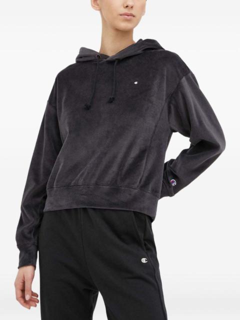 drawstring logo hoodie