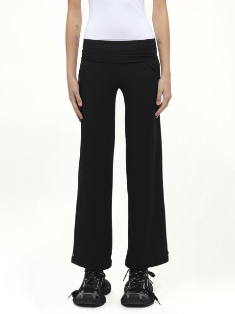 Afternoon Stretch Series - Folded High Waisted Pants in Black