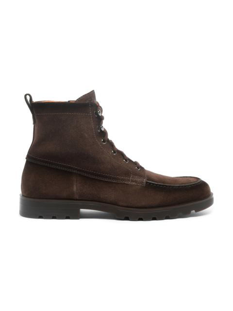 Men's dark brown suede ankle boot