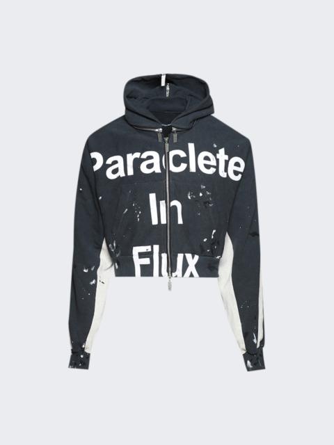 Paraclete In Flux Rose Zip Hoodie Vintage Black And  Grey