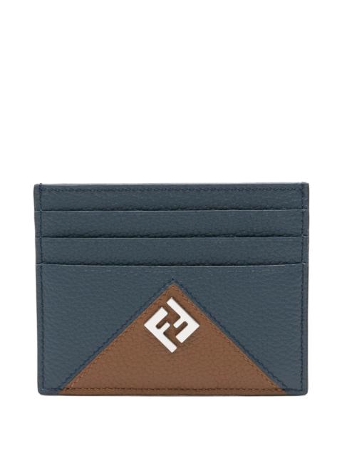 Fendi Logo-plaque Pebbled-leather Cardholder