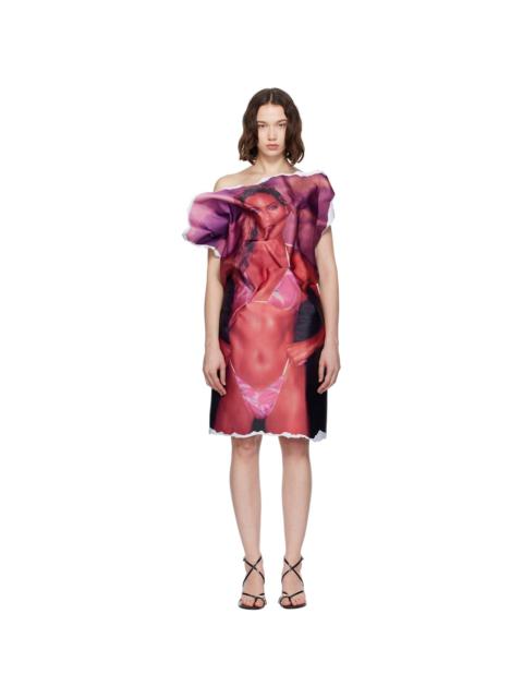 Red Poster Midi Dress