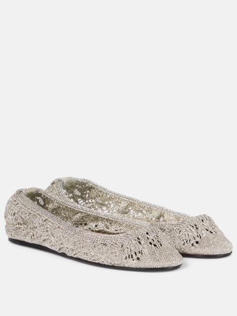 Belna crochet ballet flats
