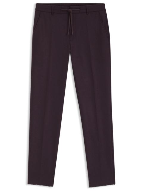 TAPERED-FIT TROUSERS IN BRUSHED STRETCH FLANNEL