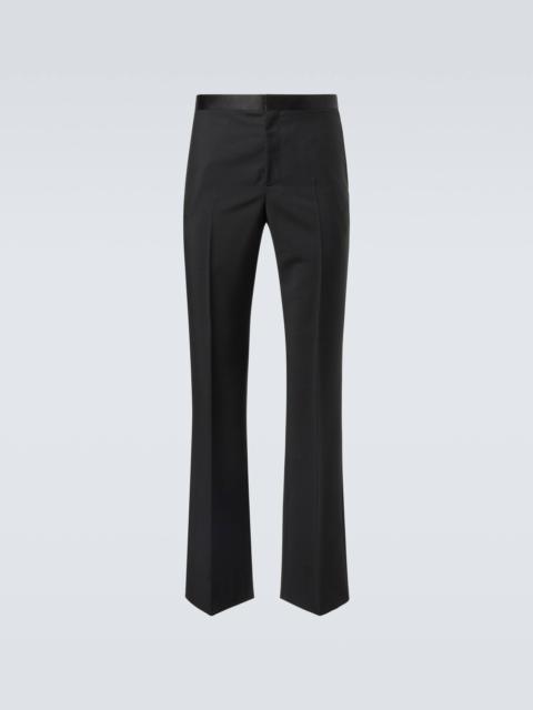 Wool and mohair tuxedo pants