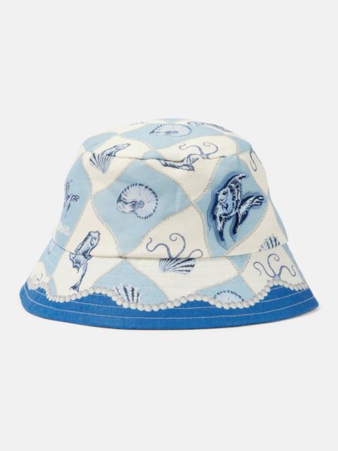 Pia linen bucket hat
