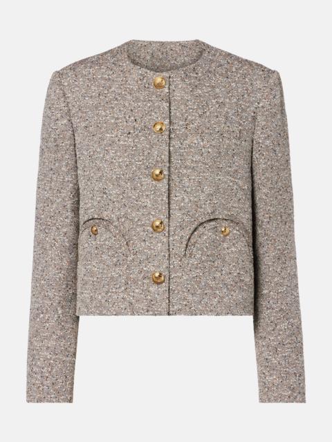 Shamo linen-blend tweed jacket