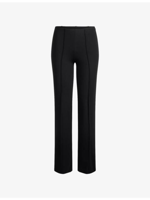 Essentials Pintuck Straight-Leg Stretch-Woven Trousers