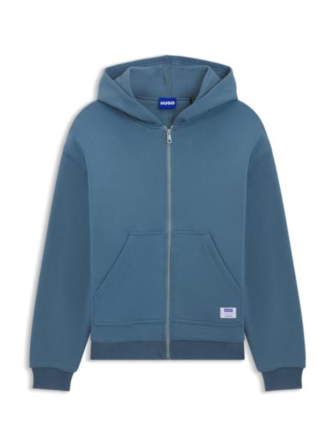 DOUBLE-LAYERED ZIP-UP HOODIE IN TERRY
