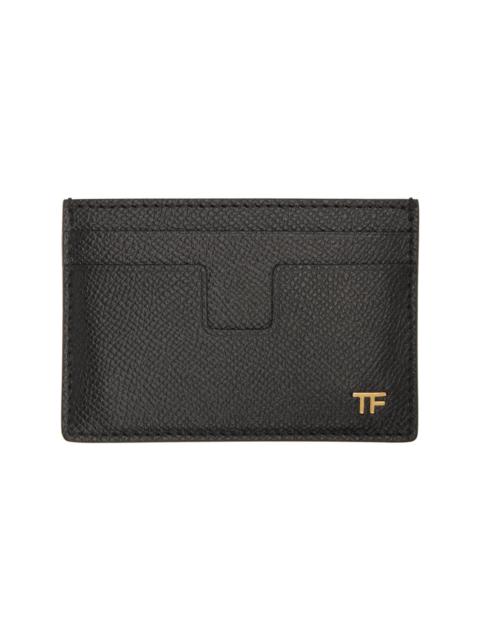 Black Small Grain Leather Classic Card Holder