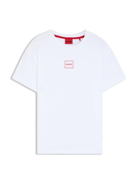 STRETCH-COTTON T-SHIRT WITH LOGO PRINT