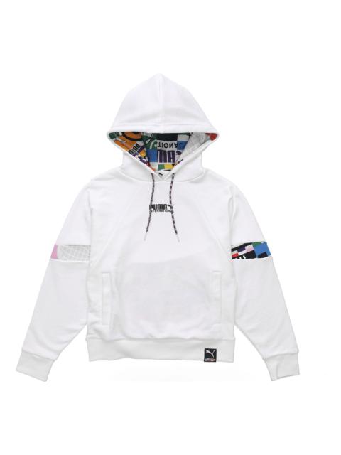 (WMNS) PUMA International Hoodie 'White Black' 531351-02