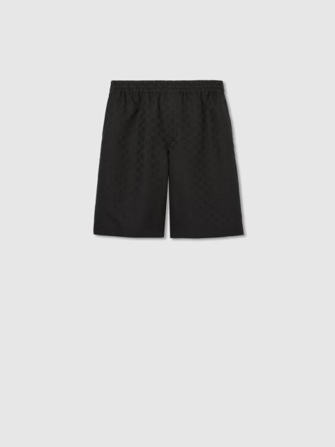 GG canvas linen blend shorts