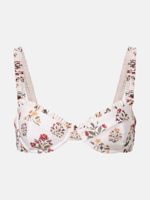 Floral bikini top