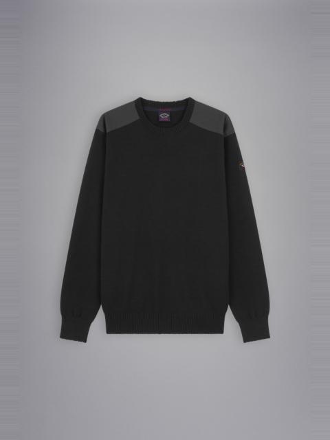 WOOL CREW NECK WITH ICONIC BADGE
