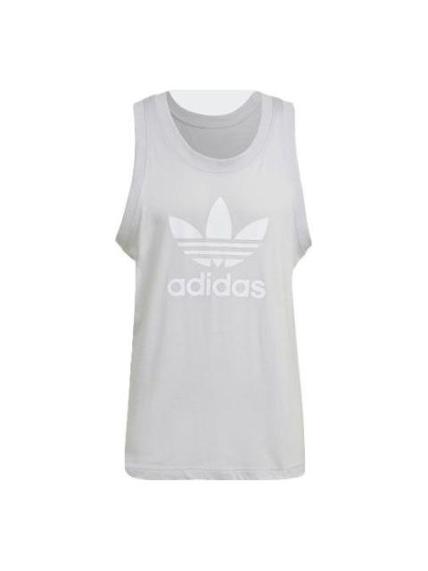 adidas originals Men's Trefoil Tank ports Vest Gray GN3488