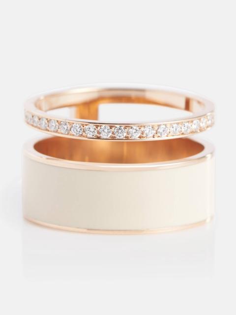 Berbere Module 18kt rose gold ring with diamonds
