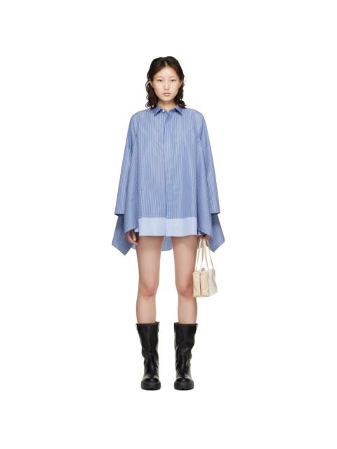 Blue Poplin Shirt Minidress