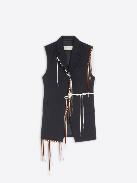 EMBELLISHED SLEEVELESS BLAZER