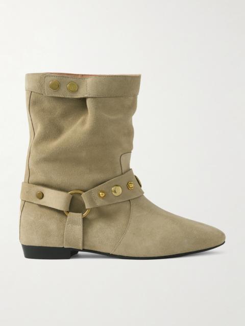 Stania Studded Suede Ankle Boots