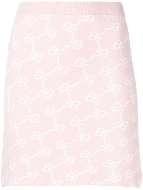 monogram mini skirt