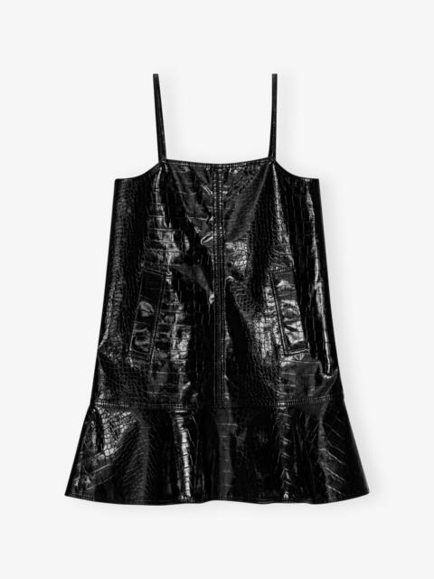 BLACK FUTURE COATED MINI DRESS