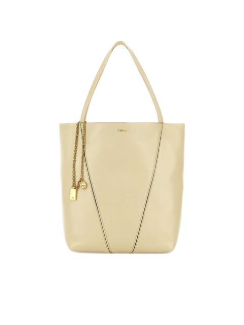 chain charm tote bag