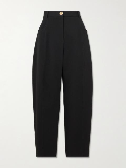 Embellished Paneled Twill Tapered Pants