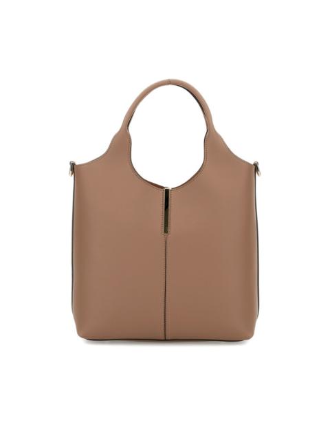 removable-strap hook leather shoulder bag