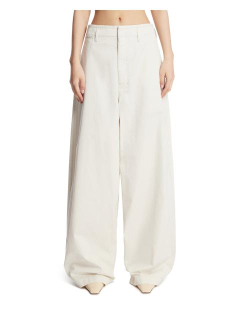 White Wide-Leg Trousers