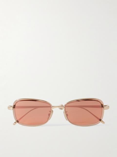 Square-frame Rose Gold-tone Sunglasses