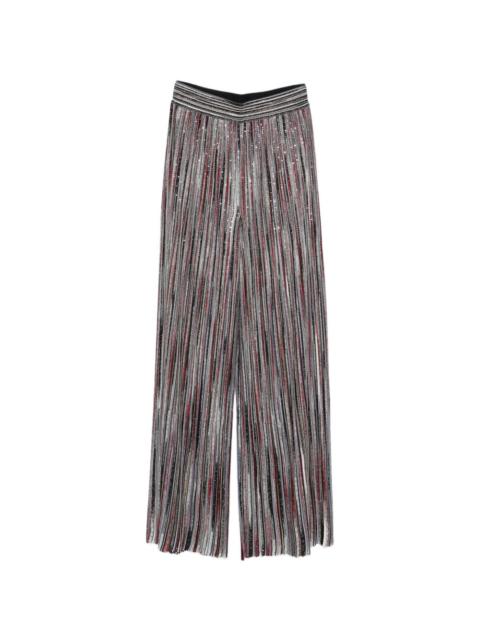 striped-pattern trousers