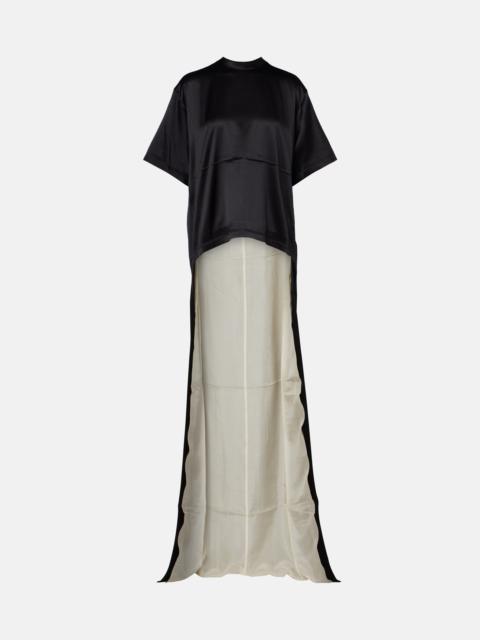 Silk-blend satin T-shirt