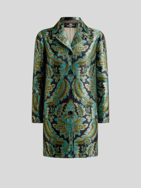 COAT WITH FLOWER AND BEE JACQUARD MOTIF