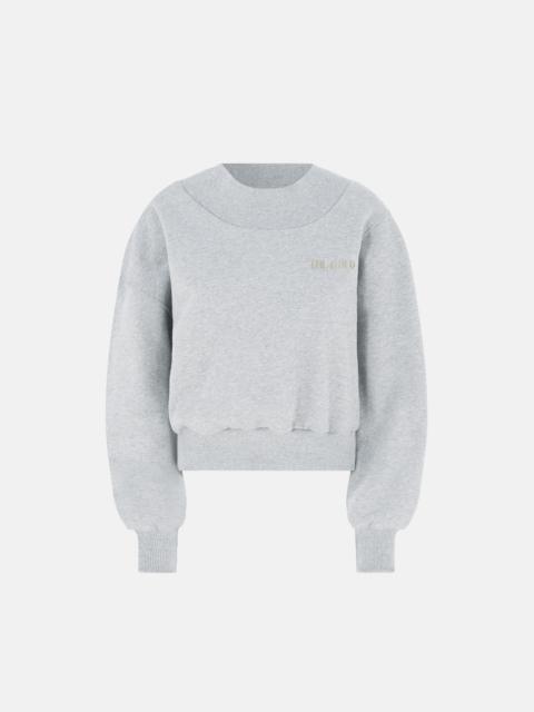 MELANGE GREY AND BEIGE SWEATSHIRT