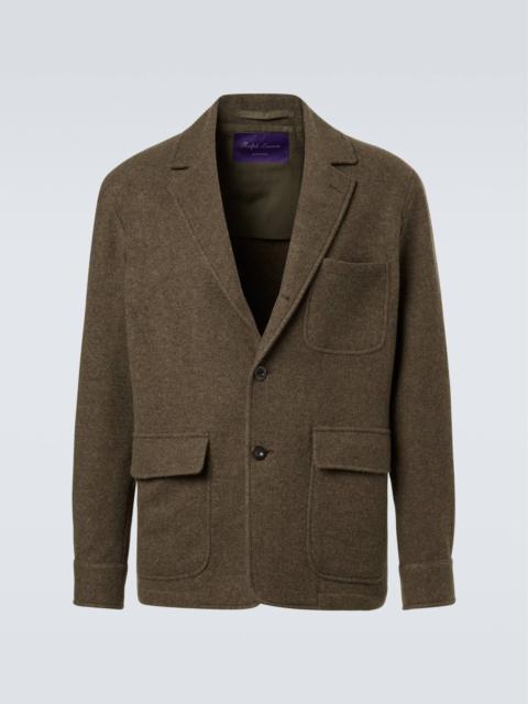 Cashmere and wool twill coat