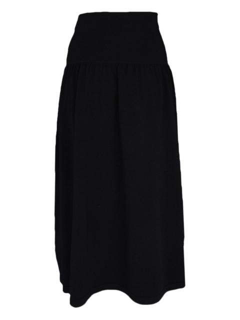 drop-waist maxi skirt
