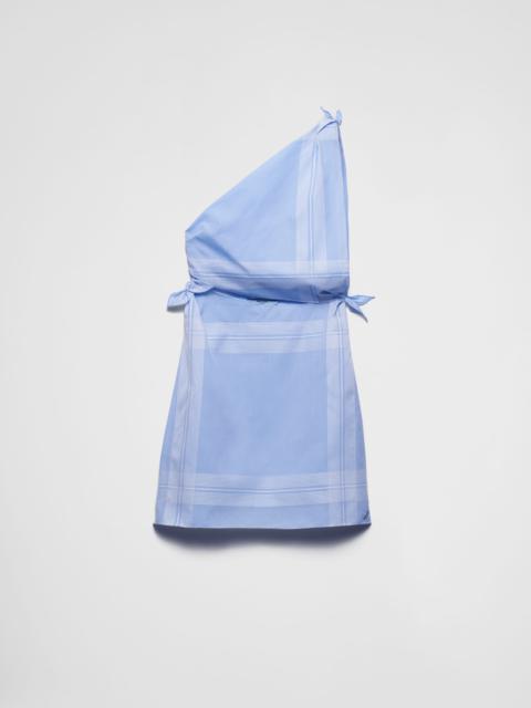 Checked cotton mini-dress