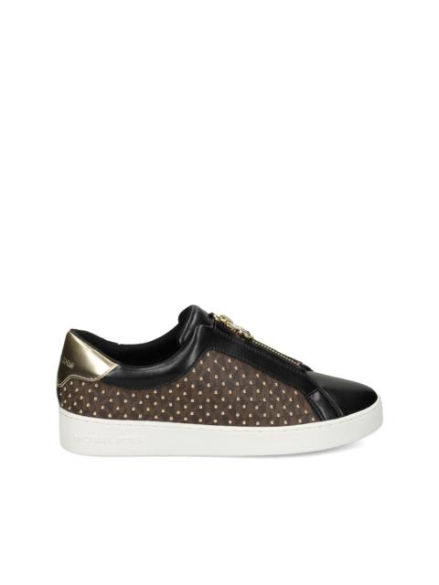 Keaton zipped studded sneakers