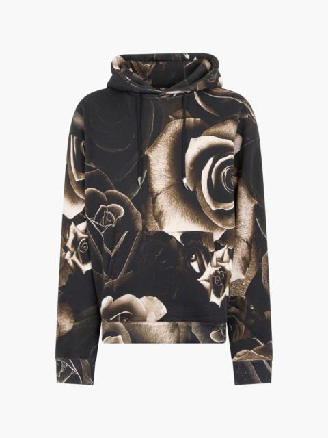Rose-Print Hooded Sweatshirt