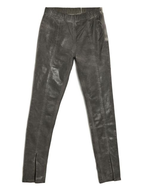 split-hem denim leggings