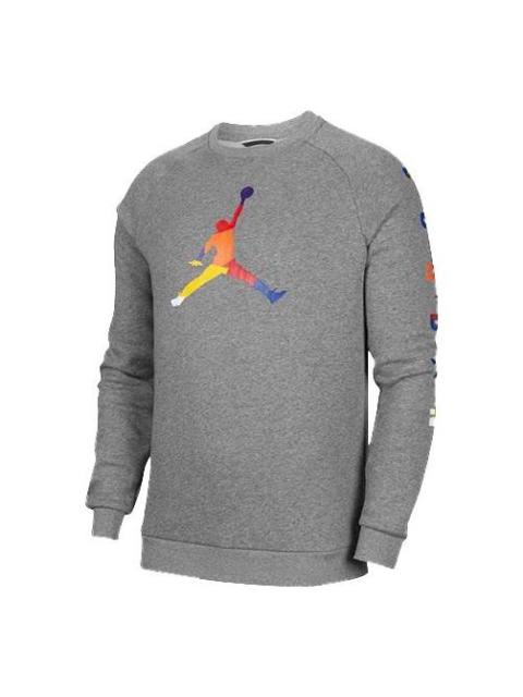 Air Jordan Casual Sports Round Neck Pullover 'Grey Rainbow' DA6729-091