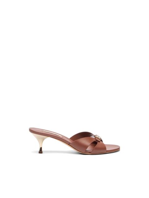 Julia buckle-upper leather heeled sandals