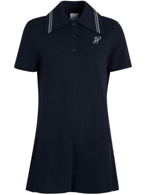 logo-embroidered mini polo dress
