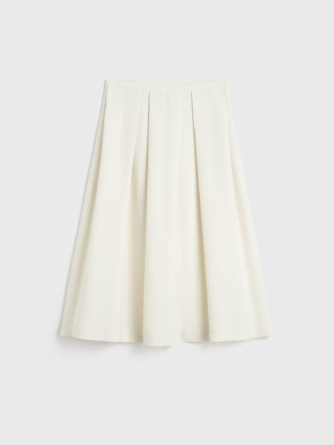 Wool silk twinflower skirt macadamia