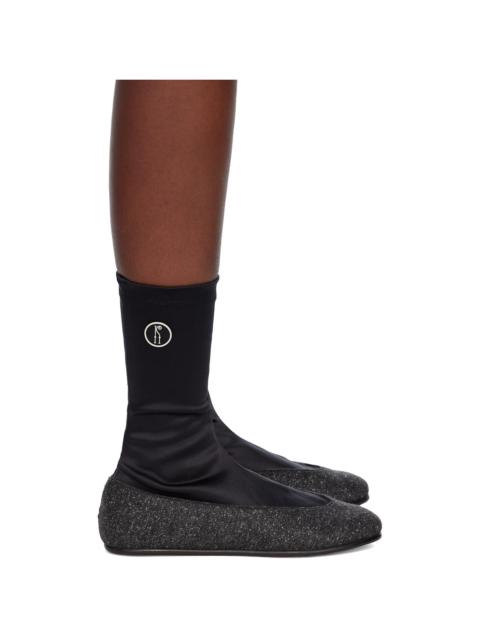 Black & Gray Proxima Low Ballerina Boots